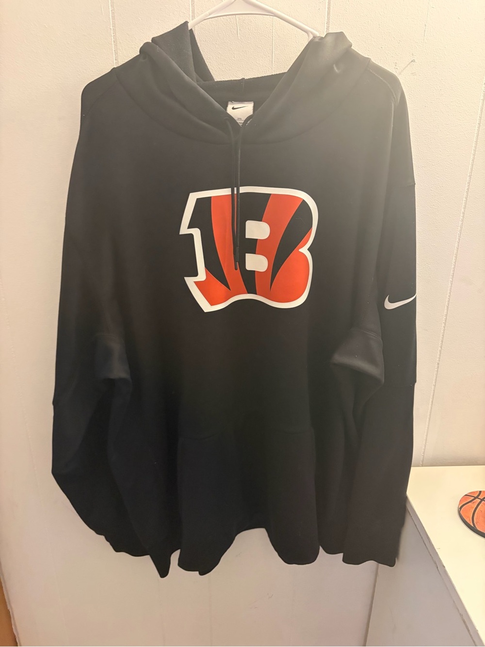 Nike Black Hoodie with Orange & White Bengals Logo